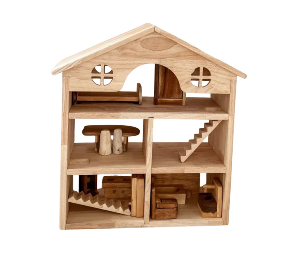QToys Classic Wooden Dollhouse