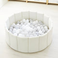 Foldable Corduroy Ball Pit with 200 Balls - Ivory